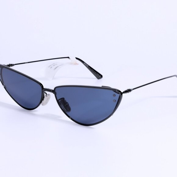 NEW $490 DIOR MissDior B1U H4B0 Cat Eye Sunglasses Thin Frame Black Blue Lens - Picture 5 of 10